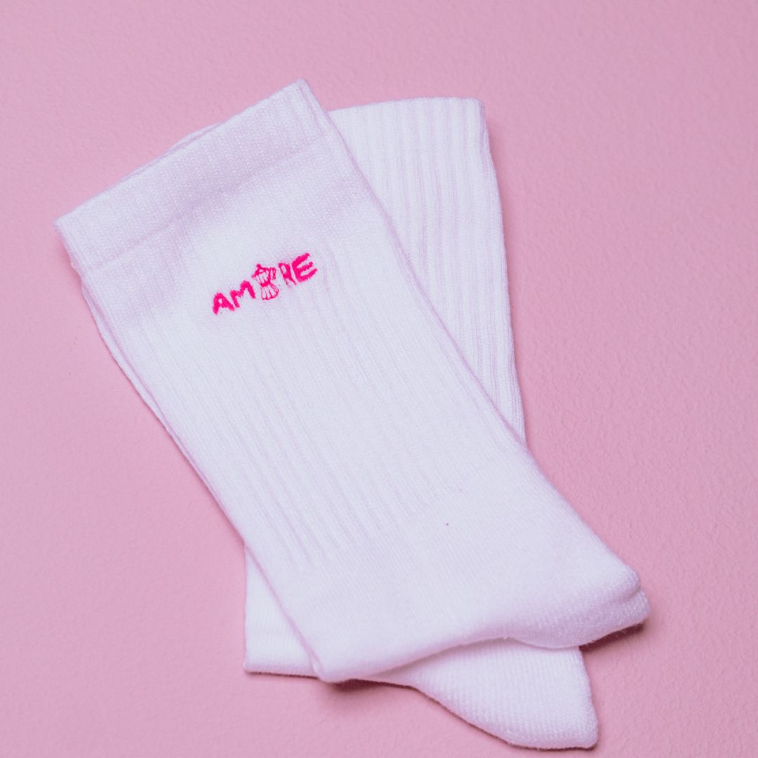 Limitierte AMORE Socken, hochwertiger Stick