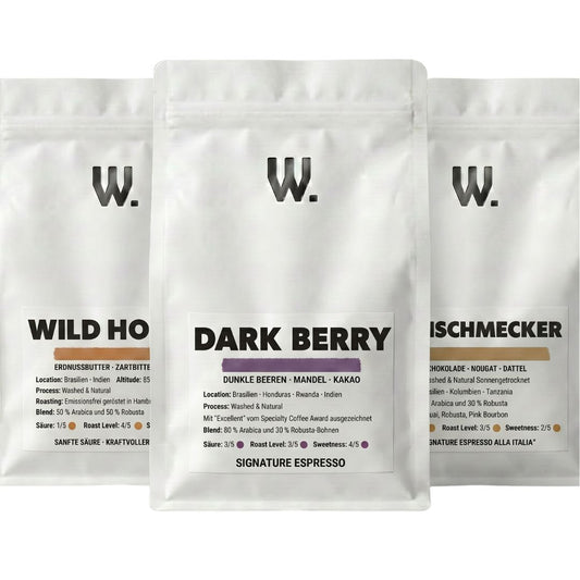 Probierpaket Spezialitäten-Espresso 3x500g