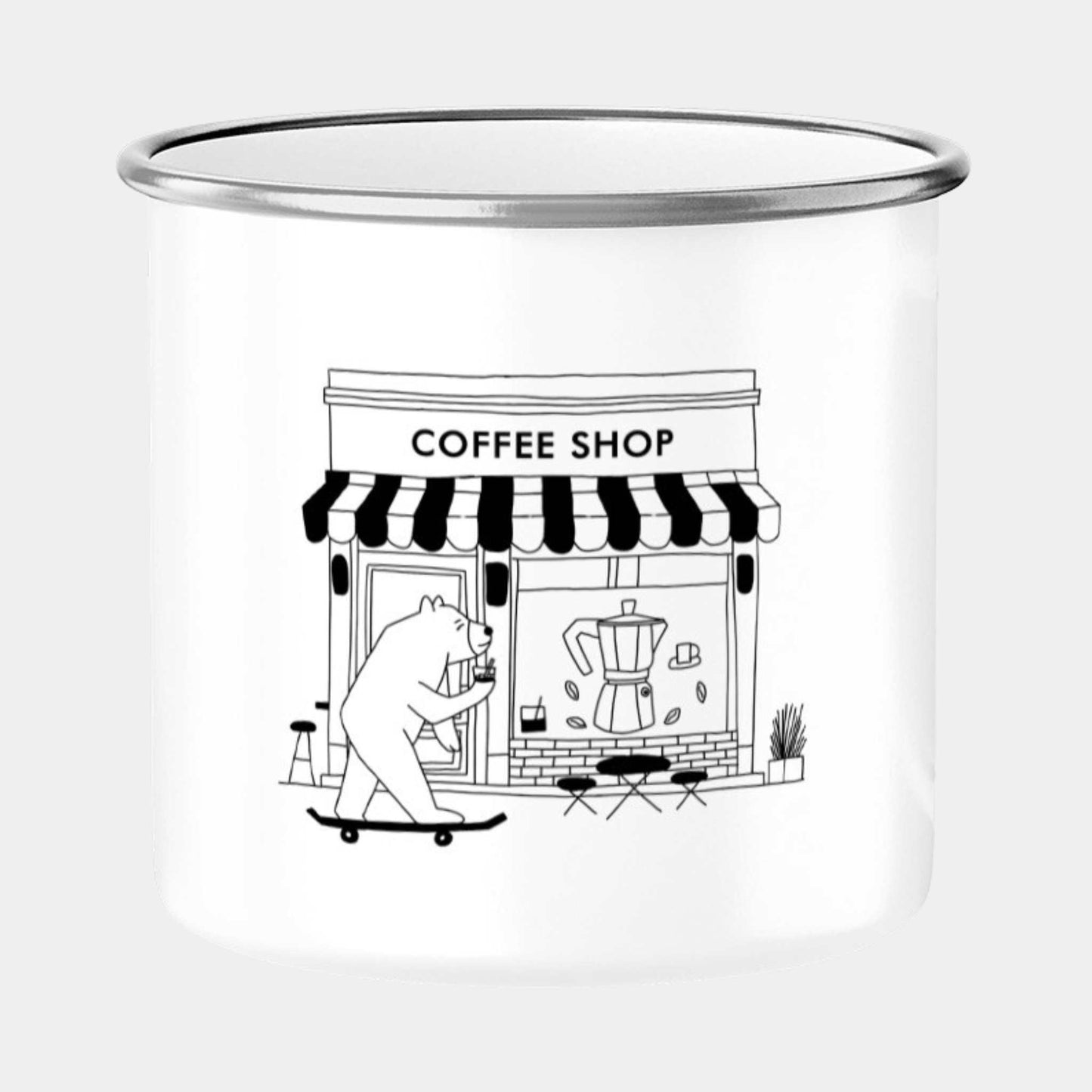 Coffee Shop Tasse im Retrolook, hip & coffee-friendly