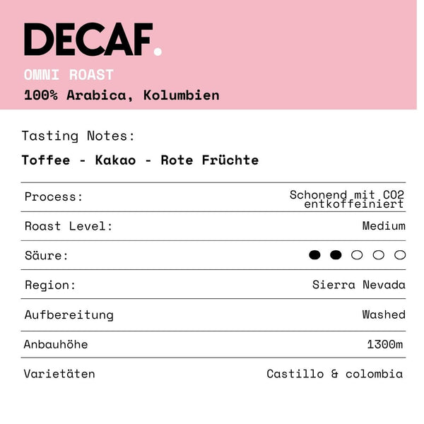 Decaf Espresso, 100% Arabica-Bohnen
