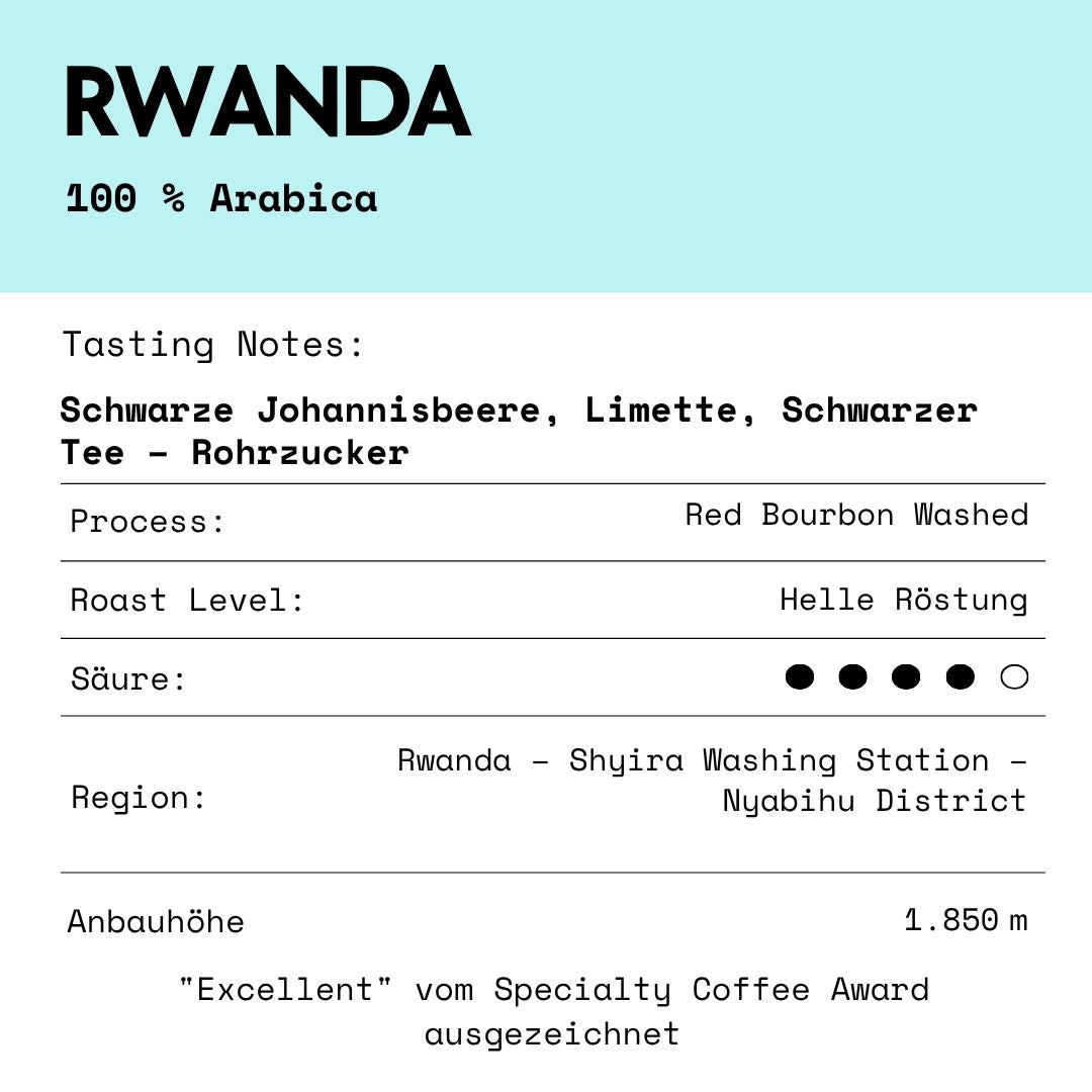 Ruanda Filterkaffee, Red Bourbon 500g
